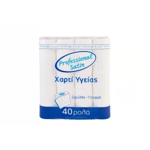 PROFESSIONAL SATIN Χαρτί Υγείας Γκοφρέ 2Φ 40 Ρολά Χαρτικά - Αναλώσιμα