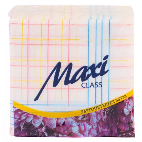 MAXI Class Χαρτοπετσέτα Oικιακής Xρήσης 1Φ 33x33εκ Χαρτικά - Αναλώσιμα MAXI Class Χαρτοπετσέτα Oικιακής Xρήσης 1Φ 33x33εκ Χαρτικά - Αναλώσιμα