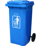 Κάδος Απορριμμάτων Με Καπάκι & Ρόδες 100Lit Εξοπλισμός - Μηχανήματα Καθαρισμού
