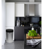 DECO Κάδος Απορριμμάτων Με Inox Υφή & Παλλόμενο Καπάκι 36Lit Εξοπλισμός - Μηχανήματα Καθαρισμού