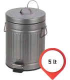 Κάδος Με Πεντάλ Μεταλλικός Retro 5Lit  Εξοπλισμός - Μηχανήματα Καθαρισμού