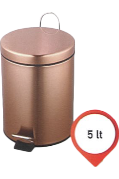 Κάδος Με Πεντάλ Μπρονζέ 5Lit