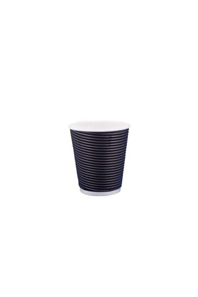 Χάρτινα Ποτήρια Μαύρα Κύμα 240Ml 25Tμχ Χάρτινα Ποτήρια Μαύρα Κύμα 240Ml 25Tμχ