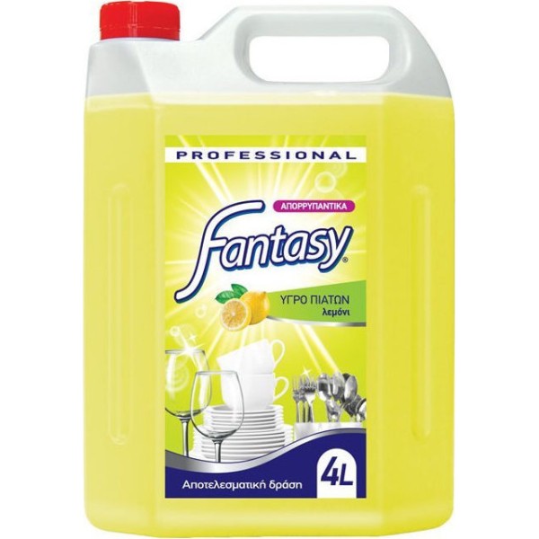 FANTASY Καθαριστικό Υγρό Πιάτων Λεμόνι 4Lit Απορρυπαντικά