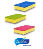 LABICO Σφουγγάρι Κουζίνας Αντιβακτηριδιακό 3Τμχ Είδη Καθαρισμού