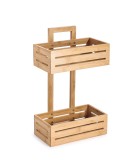 Εταζέρα Διώροφη Bamboo 28x15,5x46εκ Εξοπλισμός - Μηχανήματα Καθαρισμού