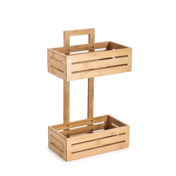 Εταζέρα Διώροφη Bamboo 28x15,5x46εκ Εξοπλισμός - Μηχανήματα Καθαρισμού