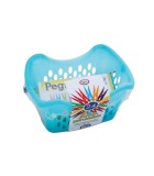 Μανταλοθήκη Οβάλ Με Μανταλάκια Πλαστικά 24Τμχ Χαρτικά - Αναλώσιμα