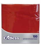 ENDLESS Χαρτοπετσέτα Πολυτελείας Κόκκινη 2Φ 38x38εκ Χαρτικά - Αναλώσιμα