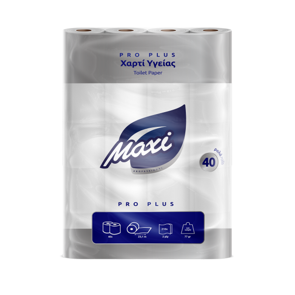 MAXI Χαρτί Υγείας Γκοφρέ 2Φ 40 Ρολά Χαρτικά - Αναλώσιμα