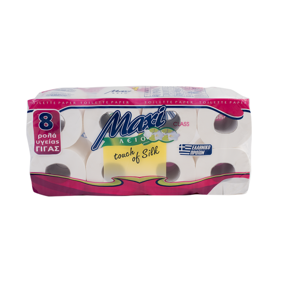 MAXI Χαρτί Υγείας Λείο 2Φ 8 Ρολά Χαρτικά - Αναλώσιμα