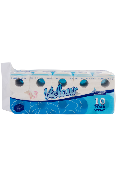 VELOUR Χαρτί Υγείας 3Φ 10 Ρολά VELOUR Χαρτί Υγείας 3Φ 10 Ρολά
