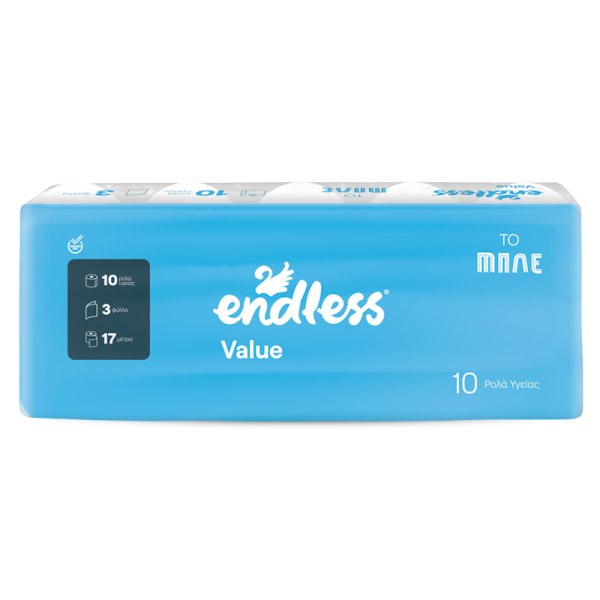 ENDLESS Value Χαρτί Υγείας 3Φ 10 Ρολά Χαρτικά - Αναλώσιμα