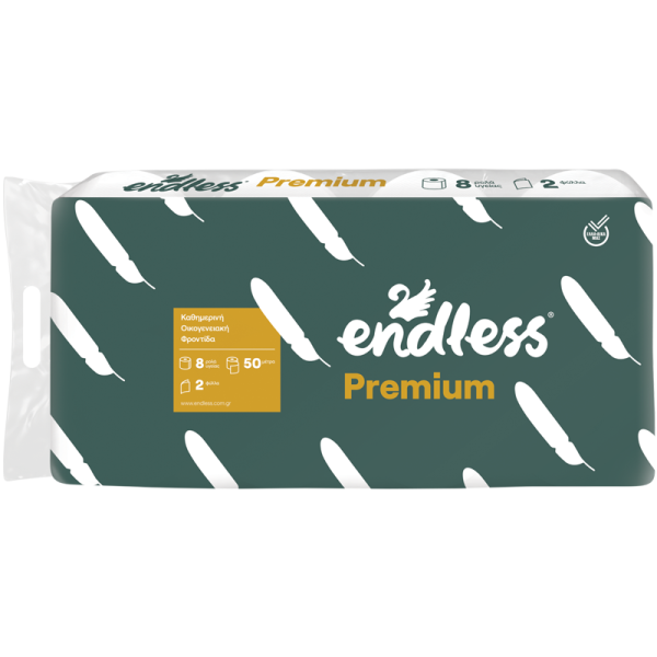 ENDLESS Premium  Χαρτί Υγείας 2Φ 8 Ρολά Χαρτικά - Αναλώσιμα