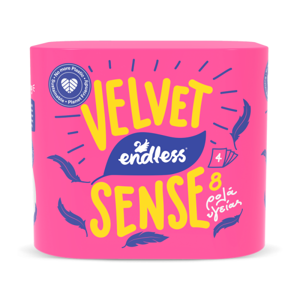 Endless Χαρτί Υγείας Earth Velvet Sense 4Φ 8 Ρολά Χαρτικά - Αναλώσιμα Endless Χαρτί Υγείας Earth Velvet Sense 4Φ 8 Ρολά Χαρτικά - Αναλώσιμα