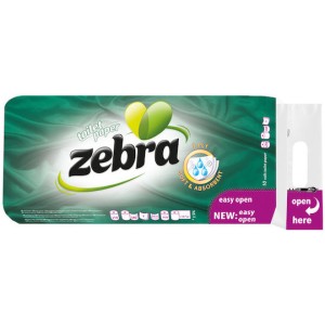 Zebra Χαρτί Υγείας 3Φ 10 Ρολά Χαρτικά - Αναλώσιμα Zebra Χαρτί Υγείας 3Φ 10 Ρολά Χαρτικά - Αναλώσιμα